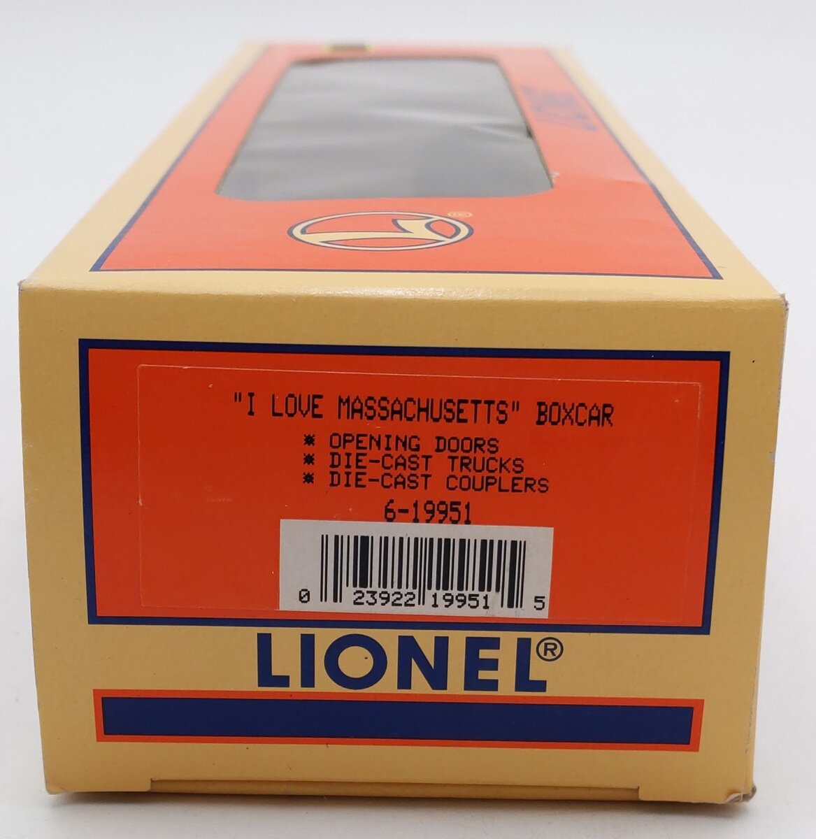 Lionel 6-19951 O Gauge I Love Massachusetts Boxcar #9700 LN/Box