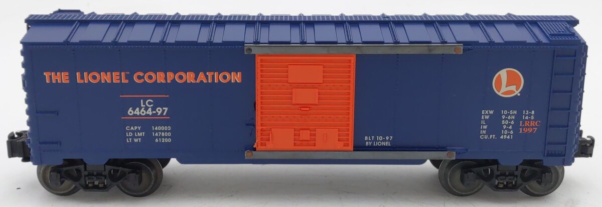Lionel 6-19953 O Gauge LRRC Orange & Blue Lionel Boxcar #6464-97 EX/Box
