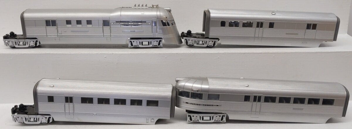 MTH 30-2298-1 O B&M Flying Yankee Diesel Passenger Set w/PS 2.0 (Set of 4) EX/Box
