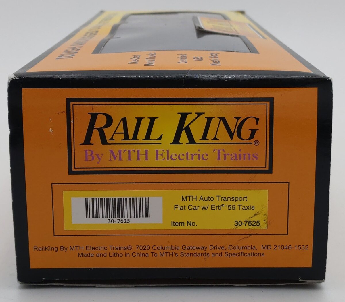 MTH 30-7625 O Gauge MTH Auto Transport Flatcar w/ Ertl Checker Cabs #1959 LN/Box