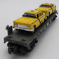 MTH 30-7625 O Gauge MTH Auto Transport Flatcar w/ Ertl Checker Cabs #1959 LN/Box