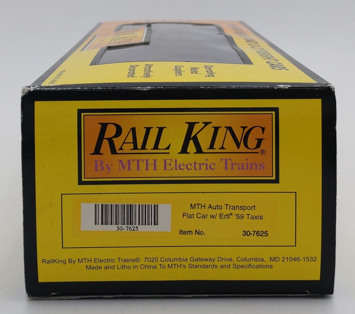 MTH 30-7625 O Gauge MTH Auto Transport Flatcar w/ Ertl Checker Cabs #1959 LN/Box