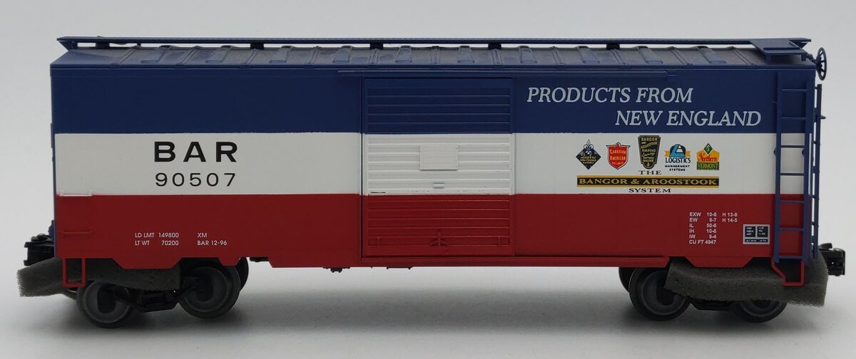 Weaver U2123 O Gauge State of Maine/Bangor & Aroostock PS-1 Boxcar #90507 EX/Box