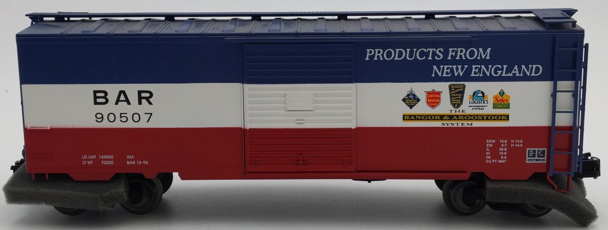 Weaver U2123 O Gauge State of Maine/Bangor & Aroostock PS-1 Boxcar #90507 EX/Box