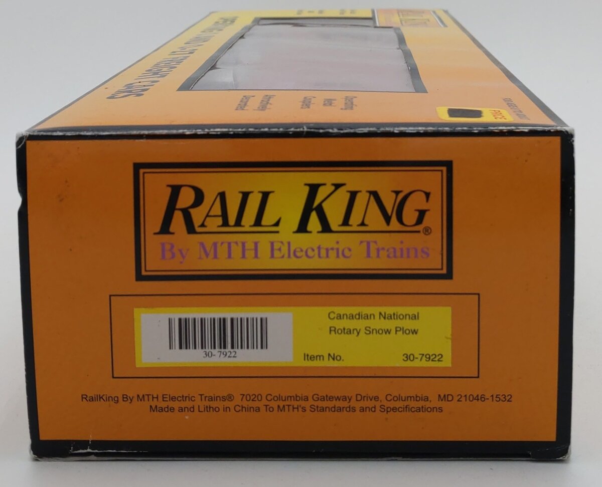 MTH 30-7922 Canadian National Rotary Snow Plow LN/Box