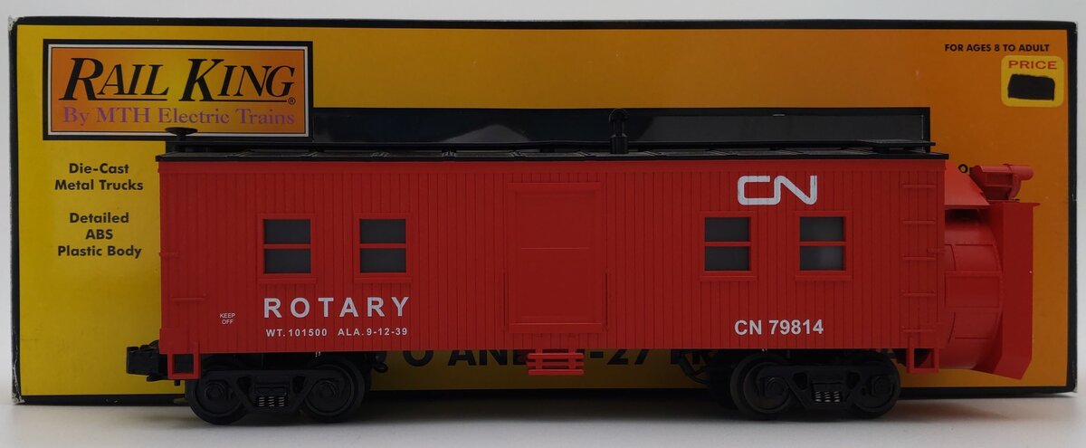 MTH 30-7922 Canadian National Rotary Snow Plow LN/Box