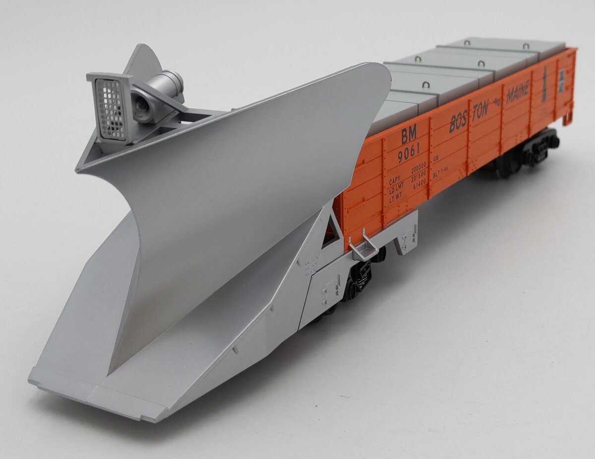 MTH 30-7946 O Gauge B&M Heavy Duty Snow Plow w/Headlight #9061 LN/Box