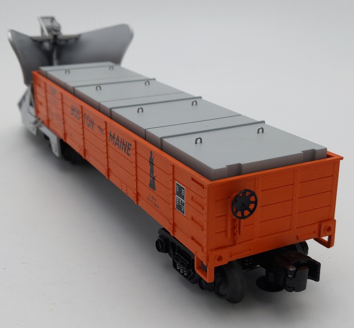 MTH 30-7946 O Gauge B&M Heavy Duty Snow Plow w/Headlight #9061 LN/Box