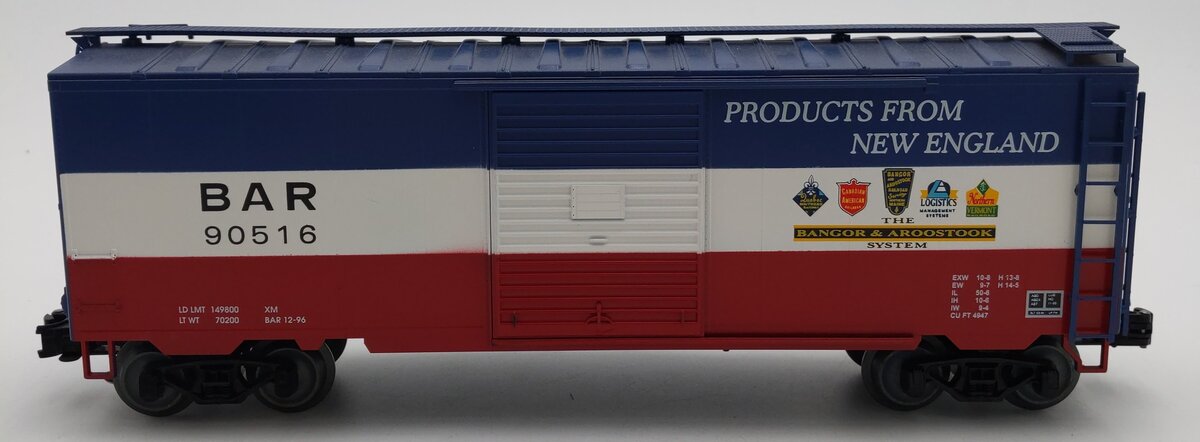 Weaver U2123 O State of Maine/Bangor & Aroostock PS-1 Boxcar #90516 (3 Rail) LN/Box