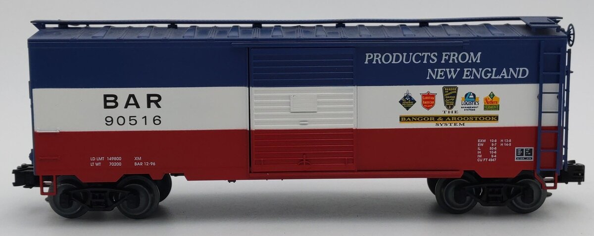 Weaver U2123 O State of Maine/Bangor & Aroostock PS-1 Boxcar #90516 (3 Rail) LN/Box