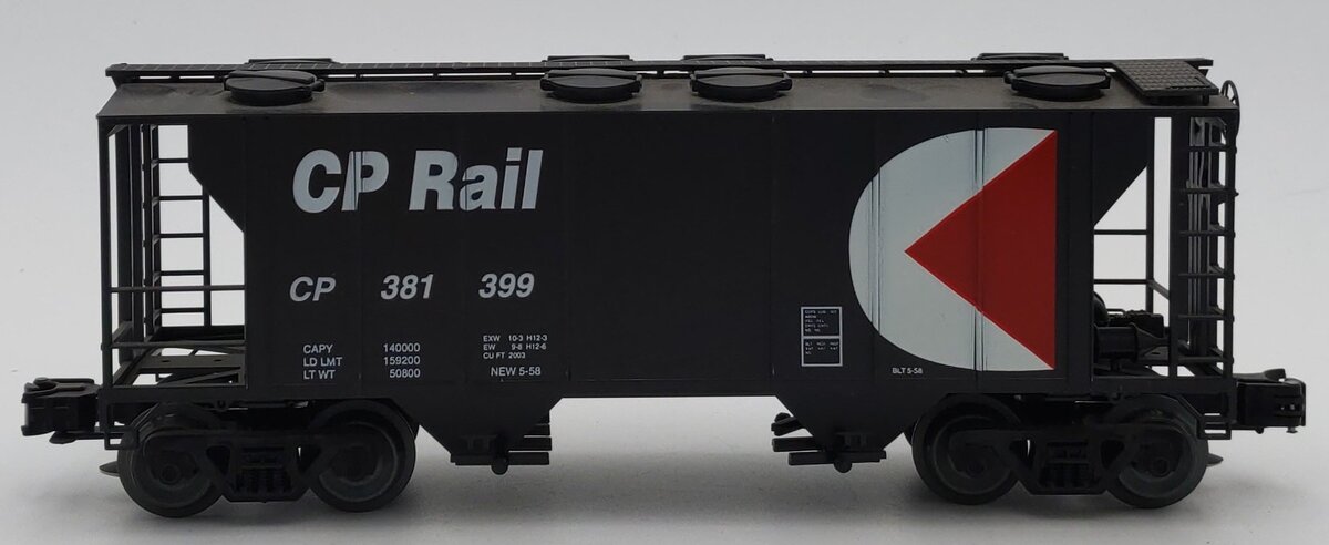 Weaver U1909 O Gauge CP Rail PS-2 Covered Hopper #381399 VG/Box