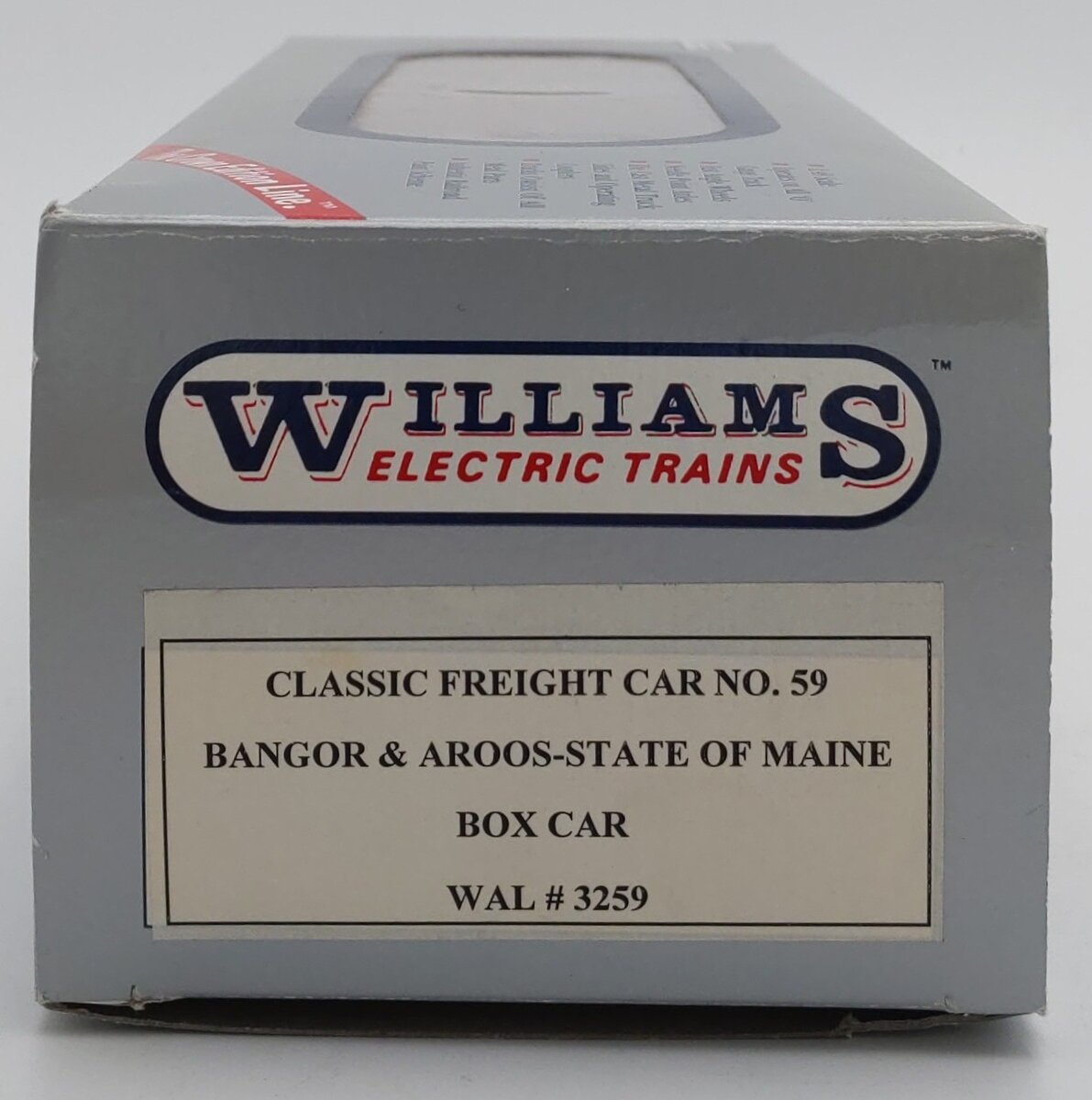 Williams 3259 Bangor & Aroos-State of Maine Boxcar LN/Box