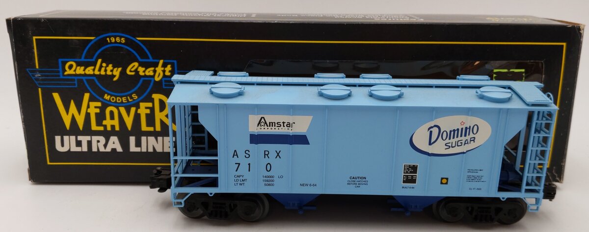 Weaver 710 O Gauge Domino Sugar PS-2 Covered Hopper Car (3-Rail) EX/Box