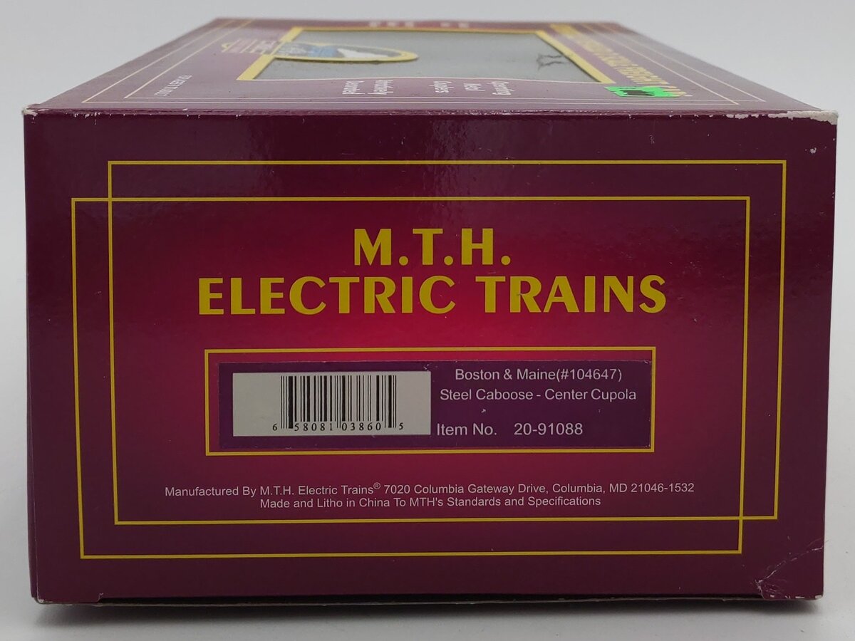 MTH 20-91088 Boston & Maine Caboose #104647 LN/Box
