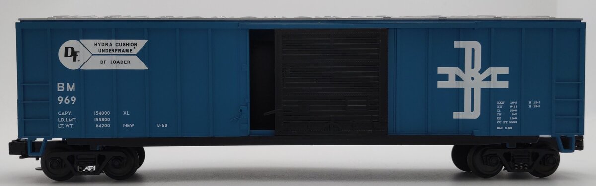 MTH 20-93036 O Gauge Boston & Maine 50' Single Door Boxcar #969 EX/Box