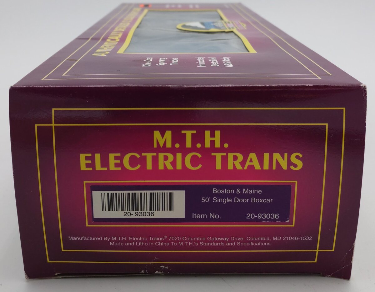 MTH 20-93036 O Gauge Boston & Maine 50' Single Door Boxcar #969 EX/Box