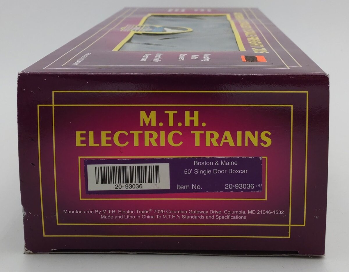 MTH 20-93036 O Gauge Boston & Maine 50' Single Door Boxcar #969 EX/Box