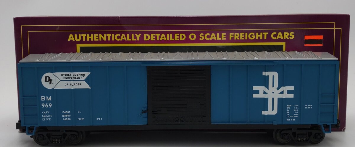 MTH 20-93036 O Gauge Boston & Maine 50' Single Door Boxcar #969 EX/Box