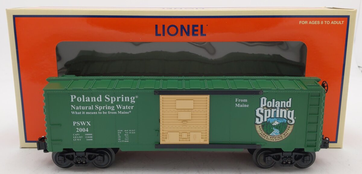 Lionel 6-52352 O Gauge NETCA Poland Springs Box Car #2004 LN/Box