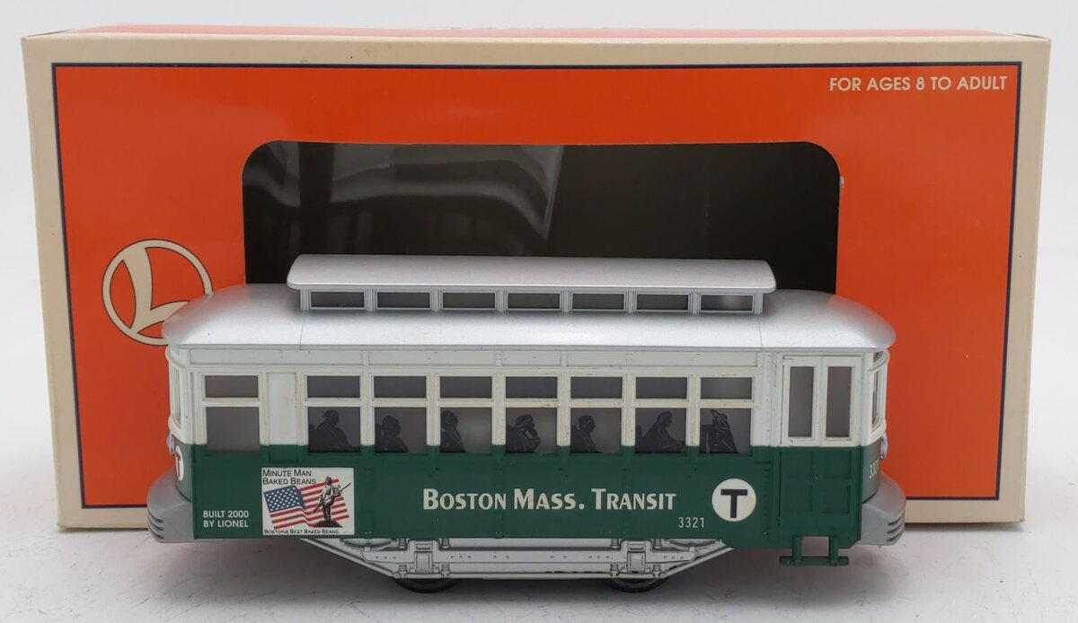 Lionel 6-18452 O Gauge Boston City Trolley #3321 EX/Box