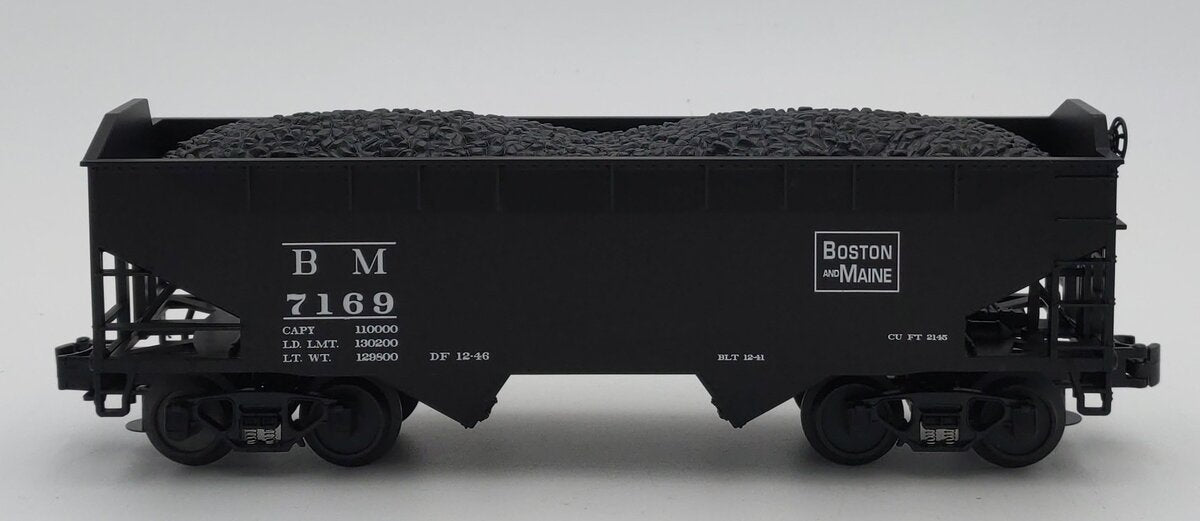 MTH 20-97526 O Boston & Maine Premier 2-Bay Offset Hopper Car with Coal Load LN/Box