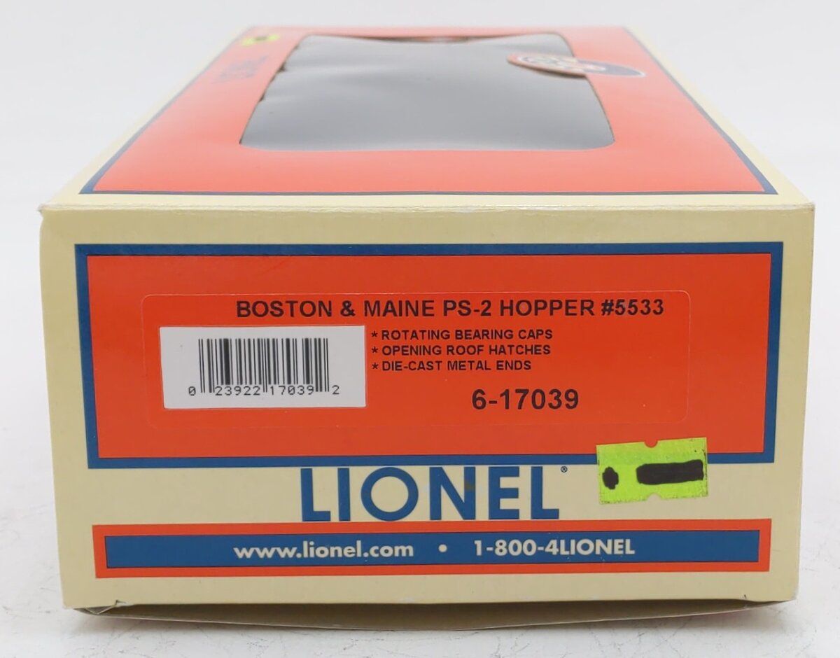 Lionel 6-17039 O Gauge Boston & Maine PS-2 Hopper #5533 LN/Box