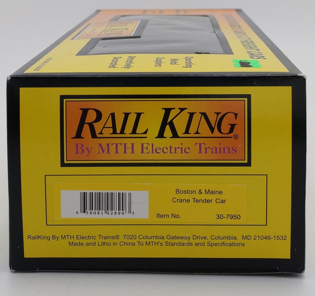 MTH 30-7950 O Gauge Boston & Maine Crane Tender Car #0681 LN/Box