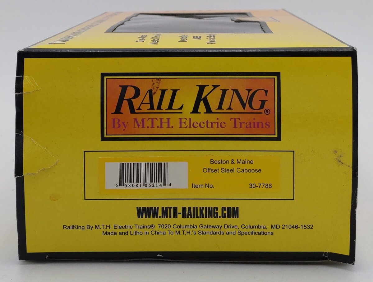 MTH 30-7786 O Boston & Maine RailKing Offset Steel Caboose Car #C120 LN/Box