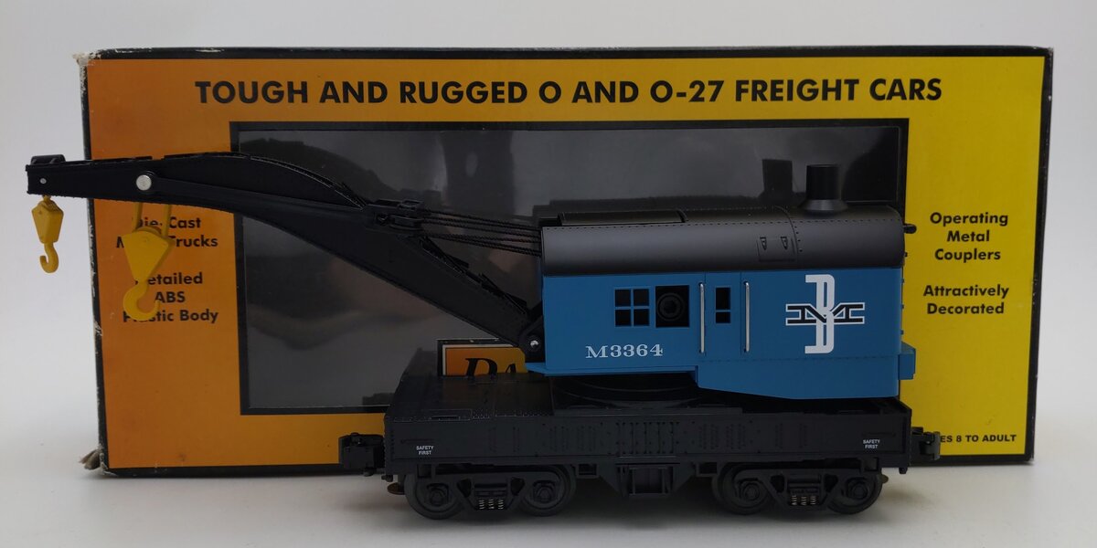 MTH 30-7947 O Gauge Boston & Maine Crane Car #M3364 EX/Box
