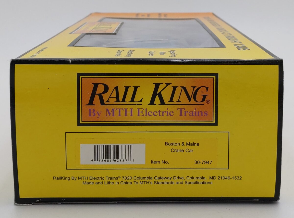 MTH 30-7947 O Gauge Boston & Maine Crane Car #M3364 EX/Box