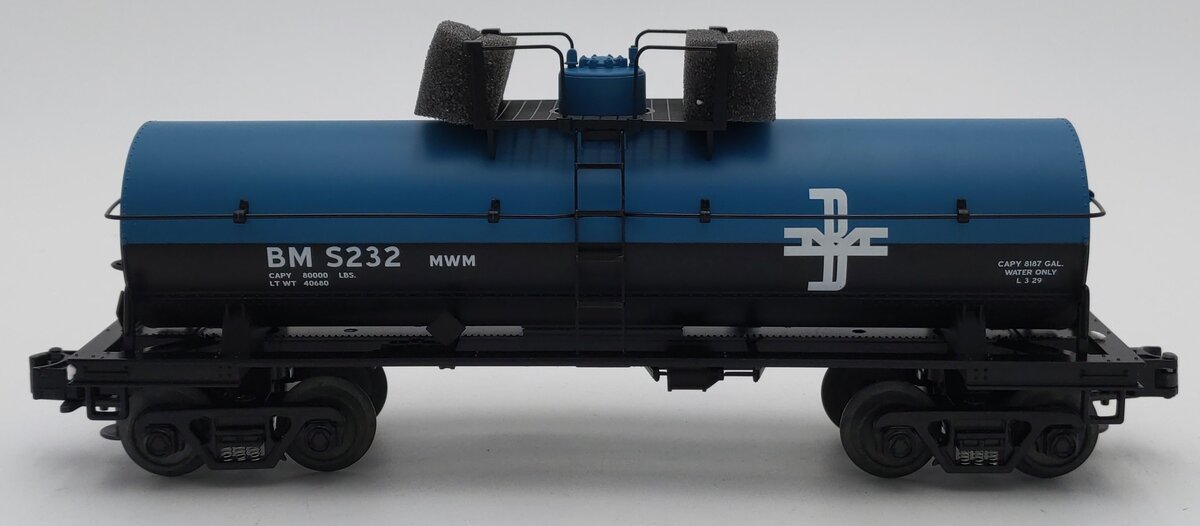 MTH 30-7331 O Gauge Boston & Maine Tank Car #S232 LN/Box