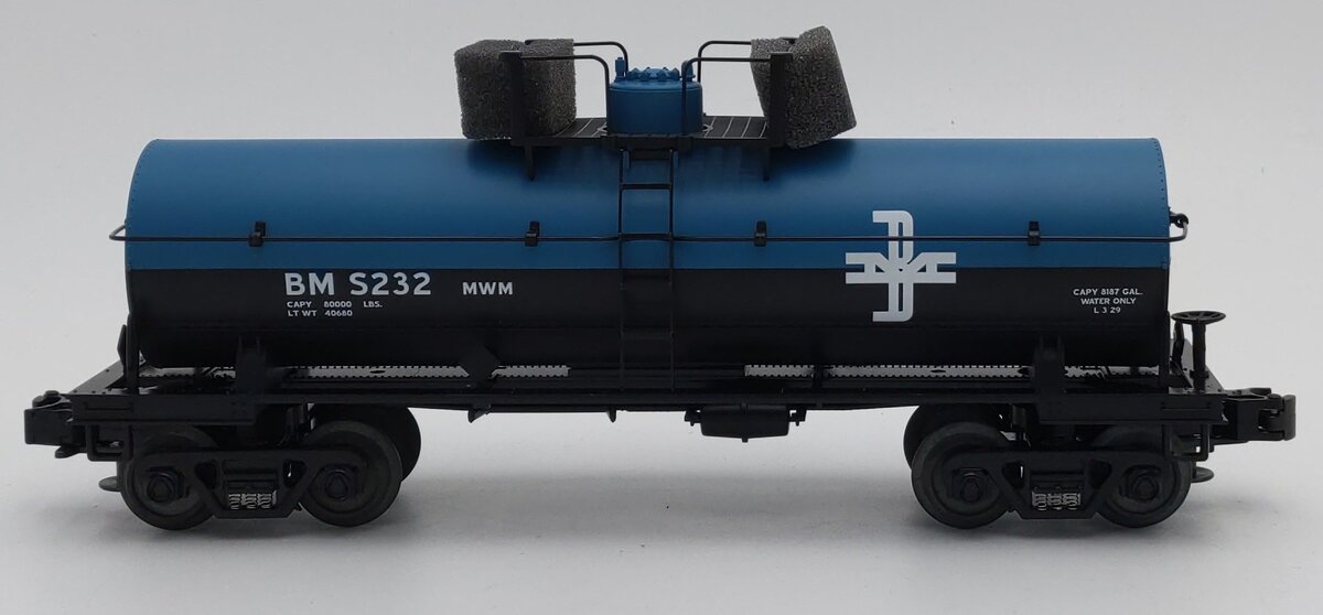 MTH 30-7331 O Gauge Boston & Maine Tank Car #S232 LN/Box
