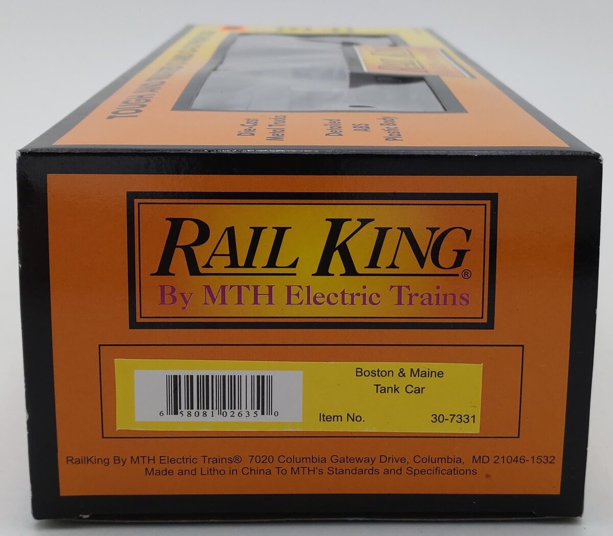 MTH 30-7331 O Gauge Boston & Maine Tank Car #S232 LN/Box