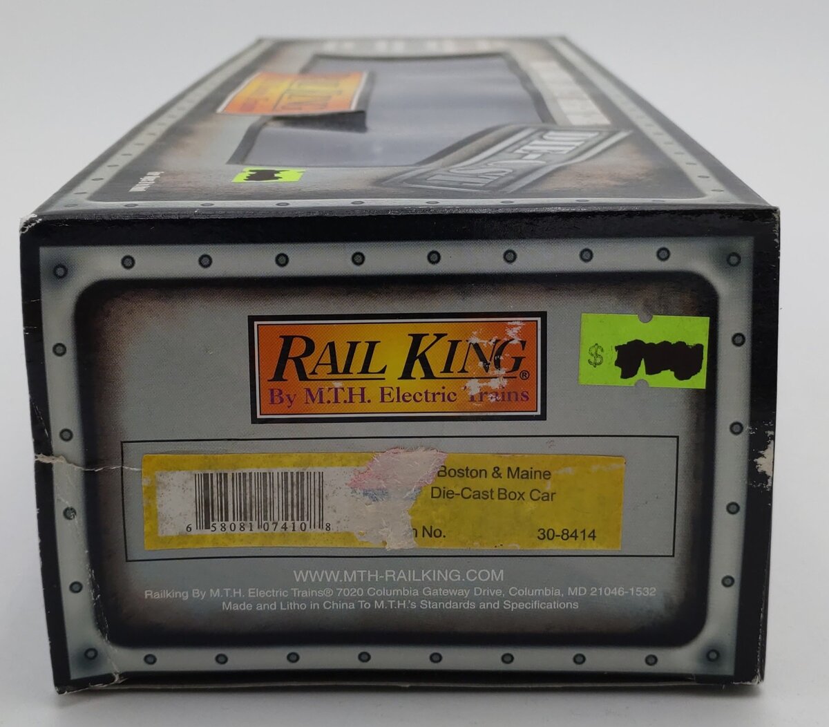 MTH 30-8414 O Boston & Maine Diecast Boxcar #77024 EX/Box