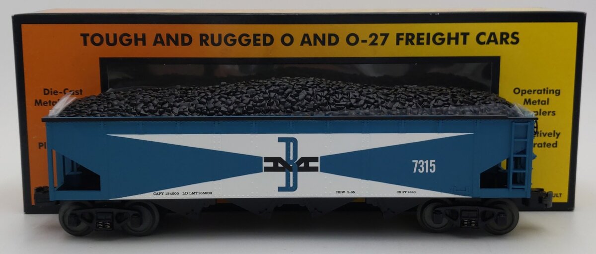 MTH O Gauge Boston & Maine RailKing Hopper Car #7315 LN/Box