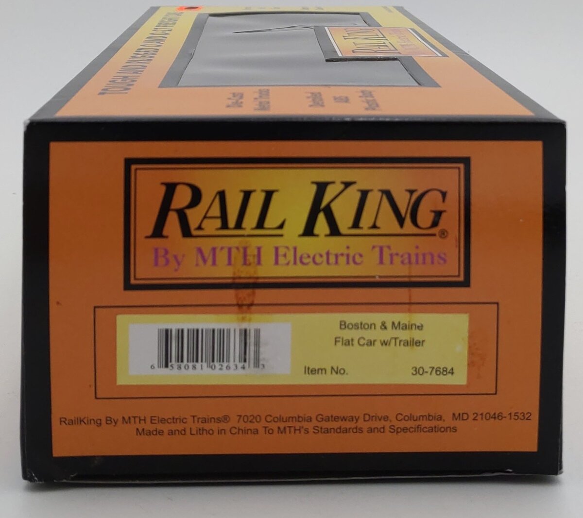 MTH 30-7684 Boston & Maine Flatcar w/B&M Trailer #5225 LN/Box