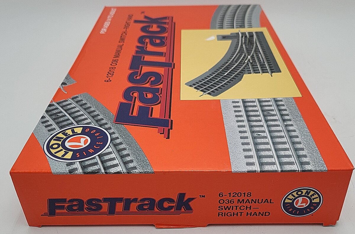 Lionel 6-12018 O O36 FasTrack Right Hand Manual Switch Turnout VG/Box