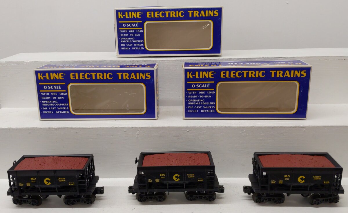 K-Line K-6711 O Gauge Chessie System Ore Car w/Load [3] EX/Box