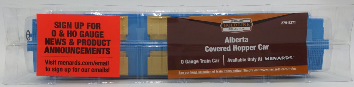 Menards 279-5271 O Gauge Alberta Covered Hopper Car #5829 NIB