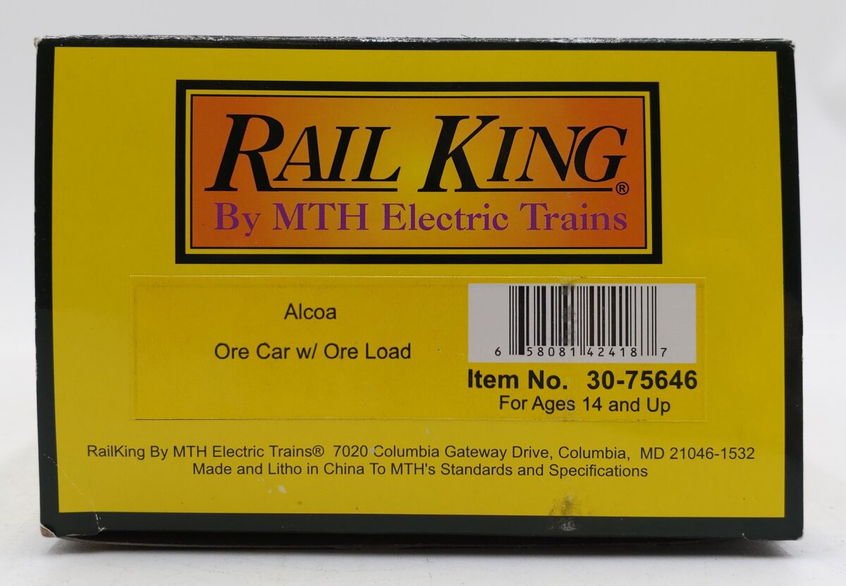 MTH 30-75646 O Gauge Alcoa RailKing Ore Car #200 EX/Box