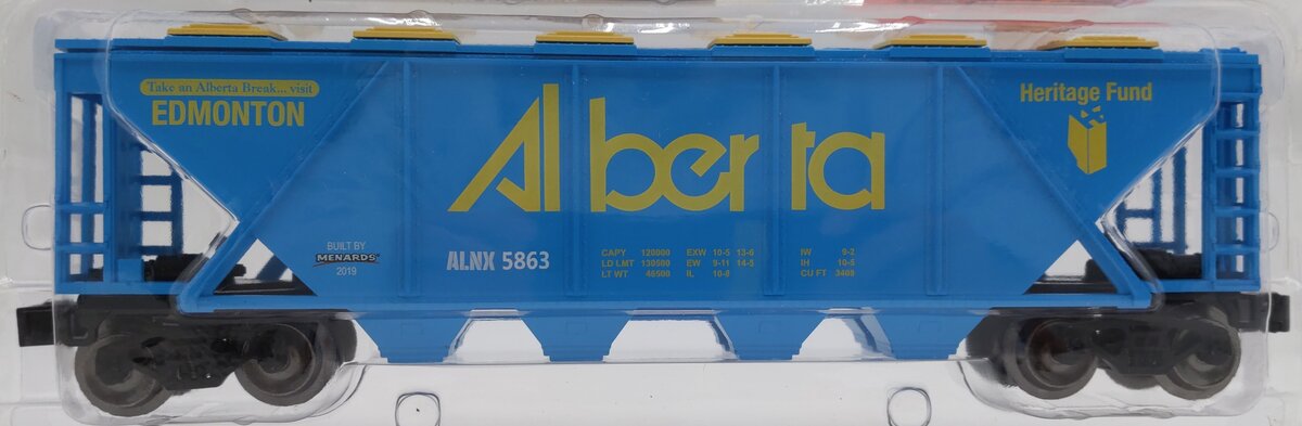 Menards 279-5271 O Gauge Alberta Covered Hopper Car #5863 MT/Box