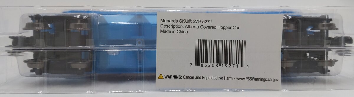 Menards 279-5271 O Gauge Alberta Covered Hopper Car #5863 MT/Box