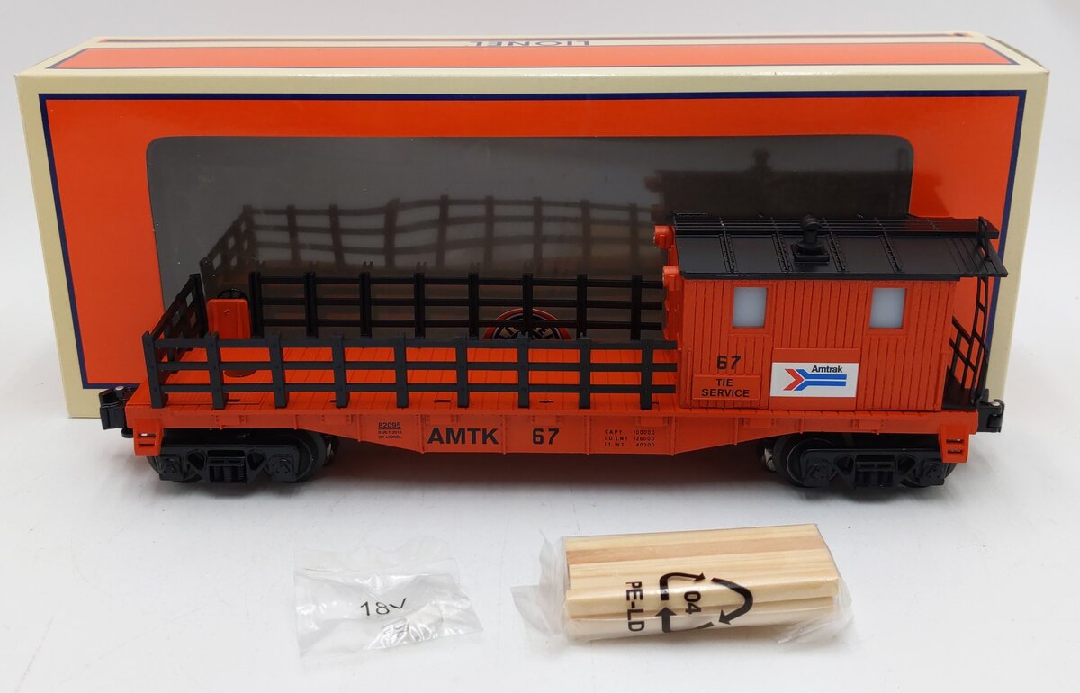 Lionel 6-82095 O Amtrak Tie Work Car #67 EX/Box