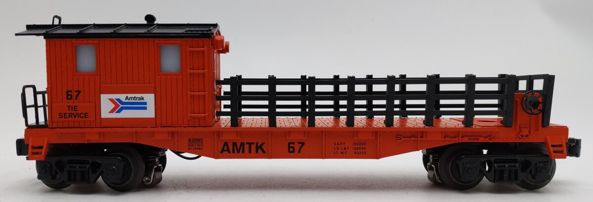 Lionel 6-82095 O Amtrak Tie Work Car #67 EX/Box