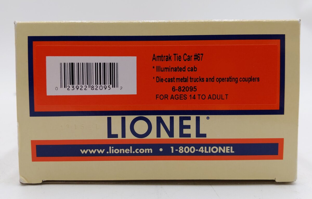 Lionel 6-82095 O Amtrak Tie Work Car #67 EX/Box