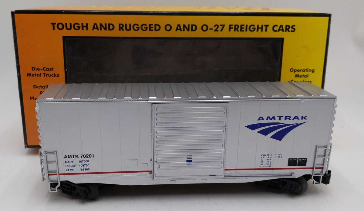 MTH 30-74649 O Gauge Amtrak 40' Hi-Cube Boxcar #70201 LN/Box