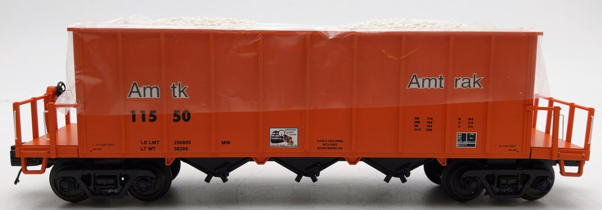 MTH 20-97275 O Gauge Amtrak Rapid Discharge Hopper Car #11550 LN/Box