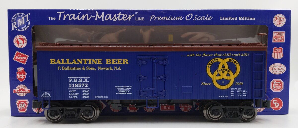 RMT 86194 O Gauge Ballantine Beer Woodside Reefer #118572 EX/Box