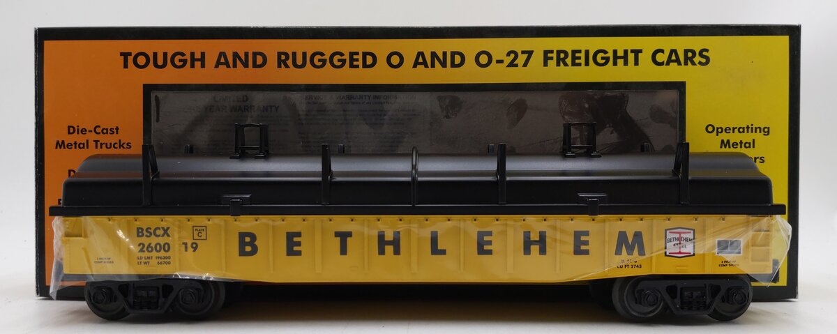 MTH 30-72206 O Bethlehem Steel Gondola Car with Cover #260019 EX/Box