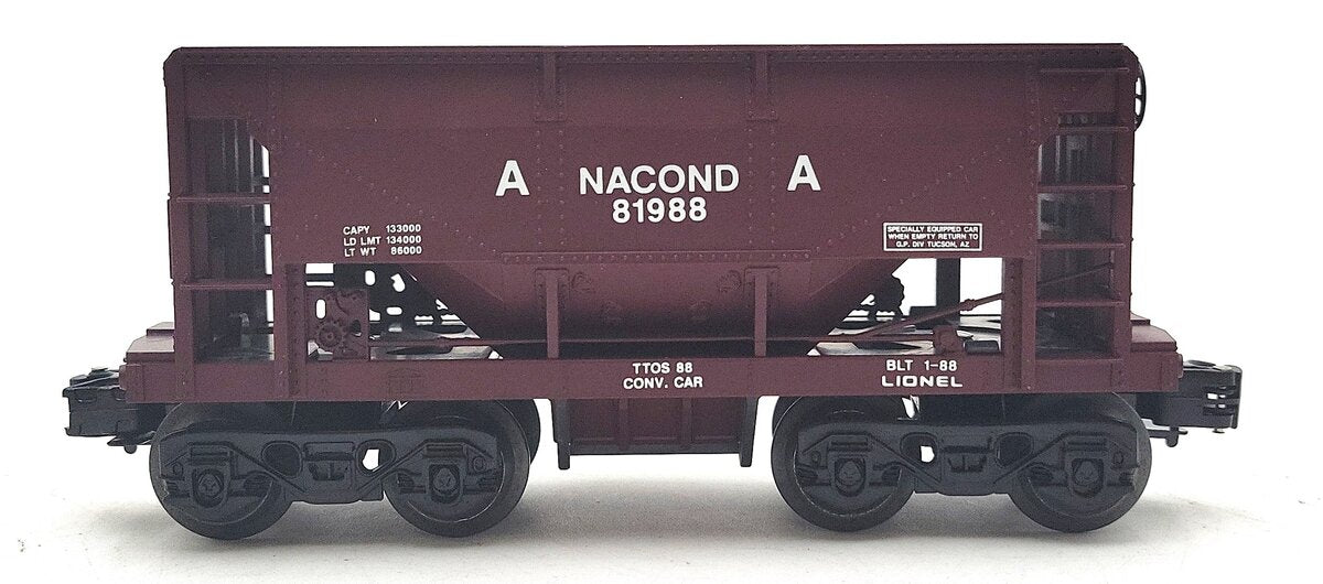 Lionel 6-17872 O Gauge TTOS 1988 Convention Anaconda Ore Car #81988 LN/Box